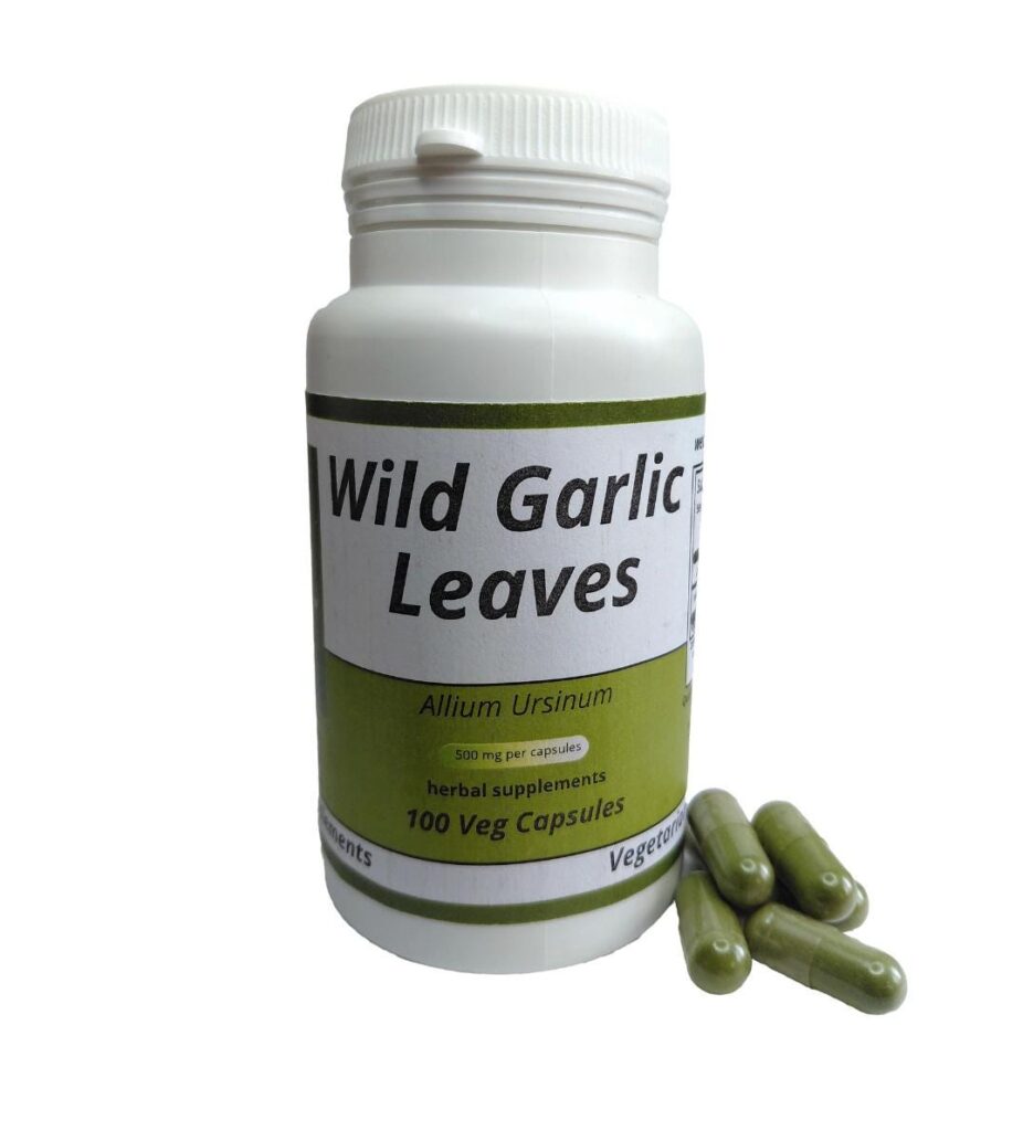 Wild Garlic Leaves (Allium Ursinum ) 500mg vegetarian capsules