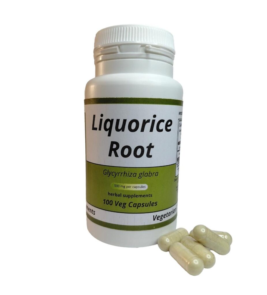 Liquorice Root (Glycyrrhiza glabra) 500mg vegetarian capsules