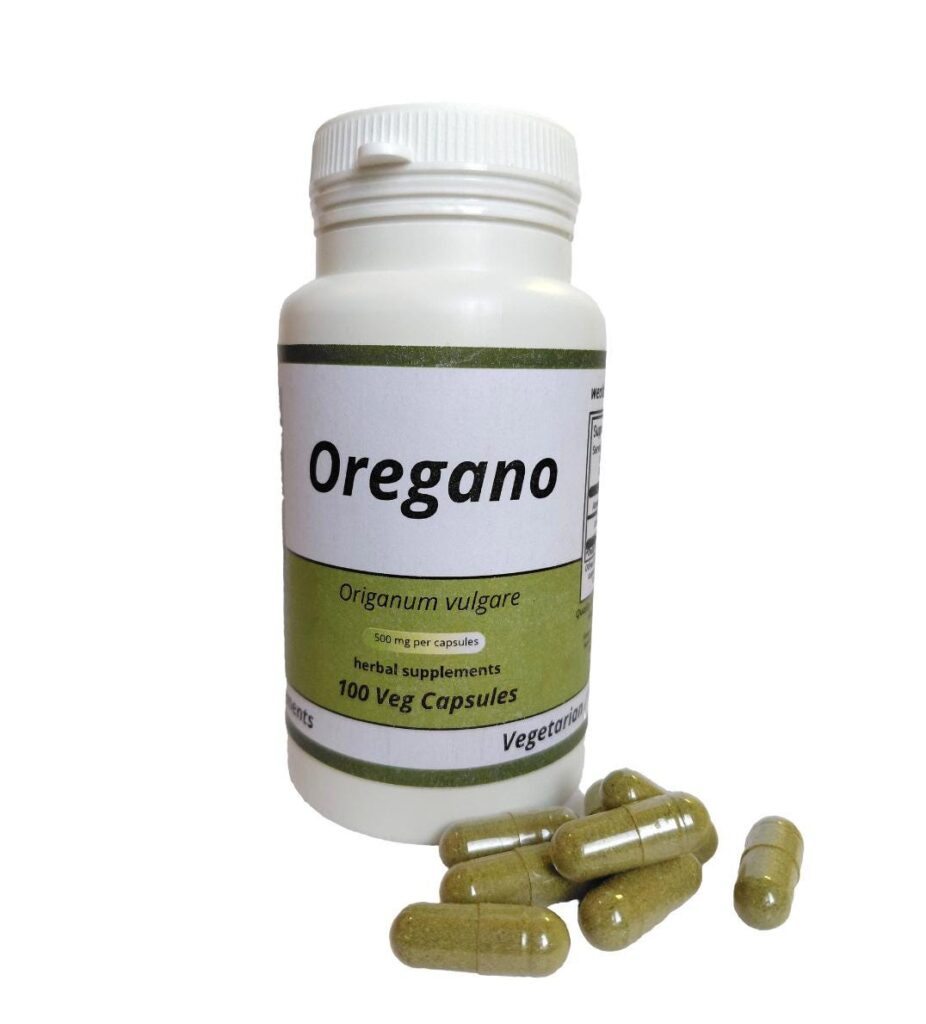 Oregano (Origanum vulgare ) Capsules - 500 mg Vegan Capsules Herbal Populus Tremula