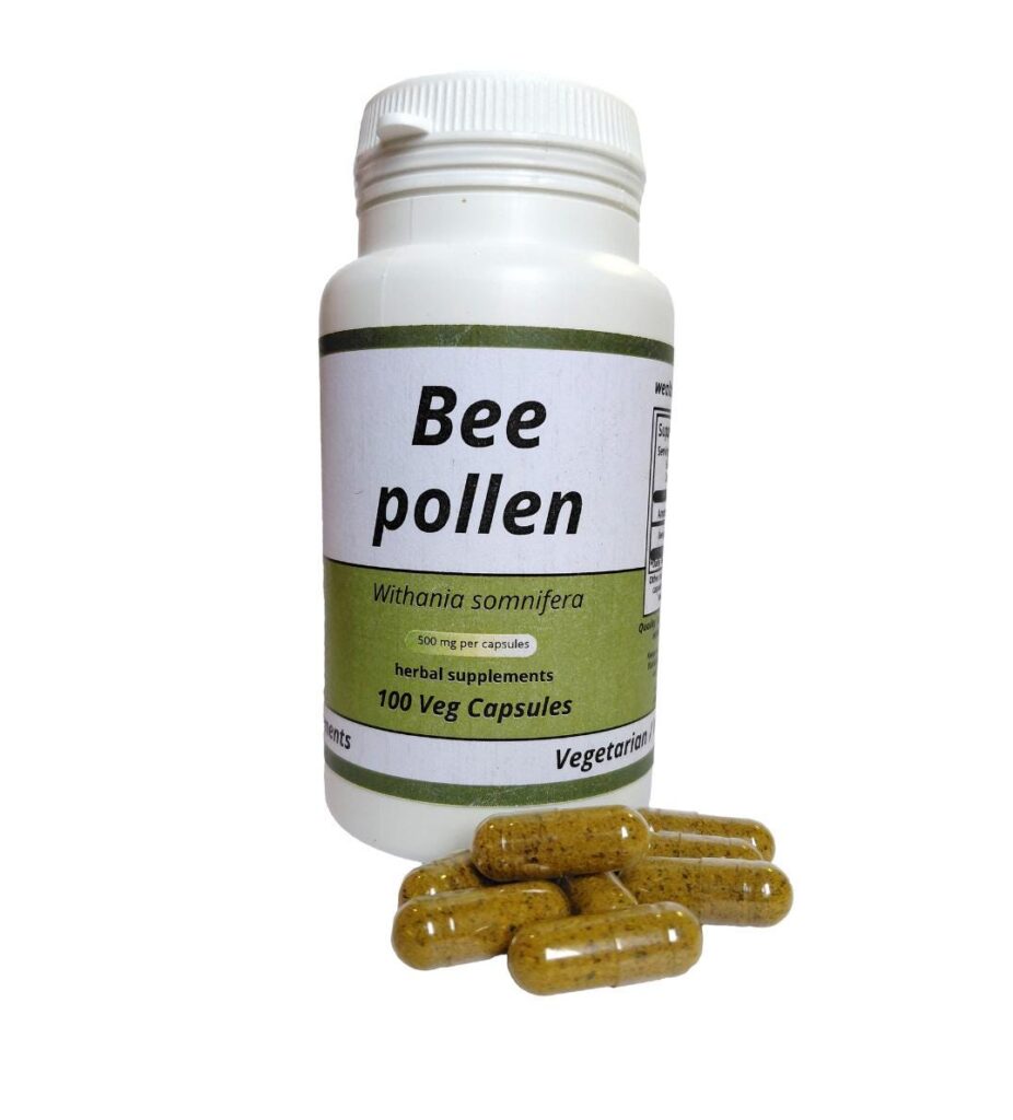 Bee Pollen Capsules - 500 mg Vegan Capsules