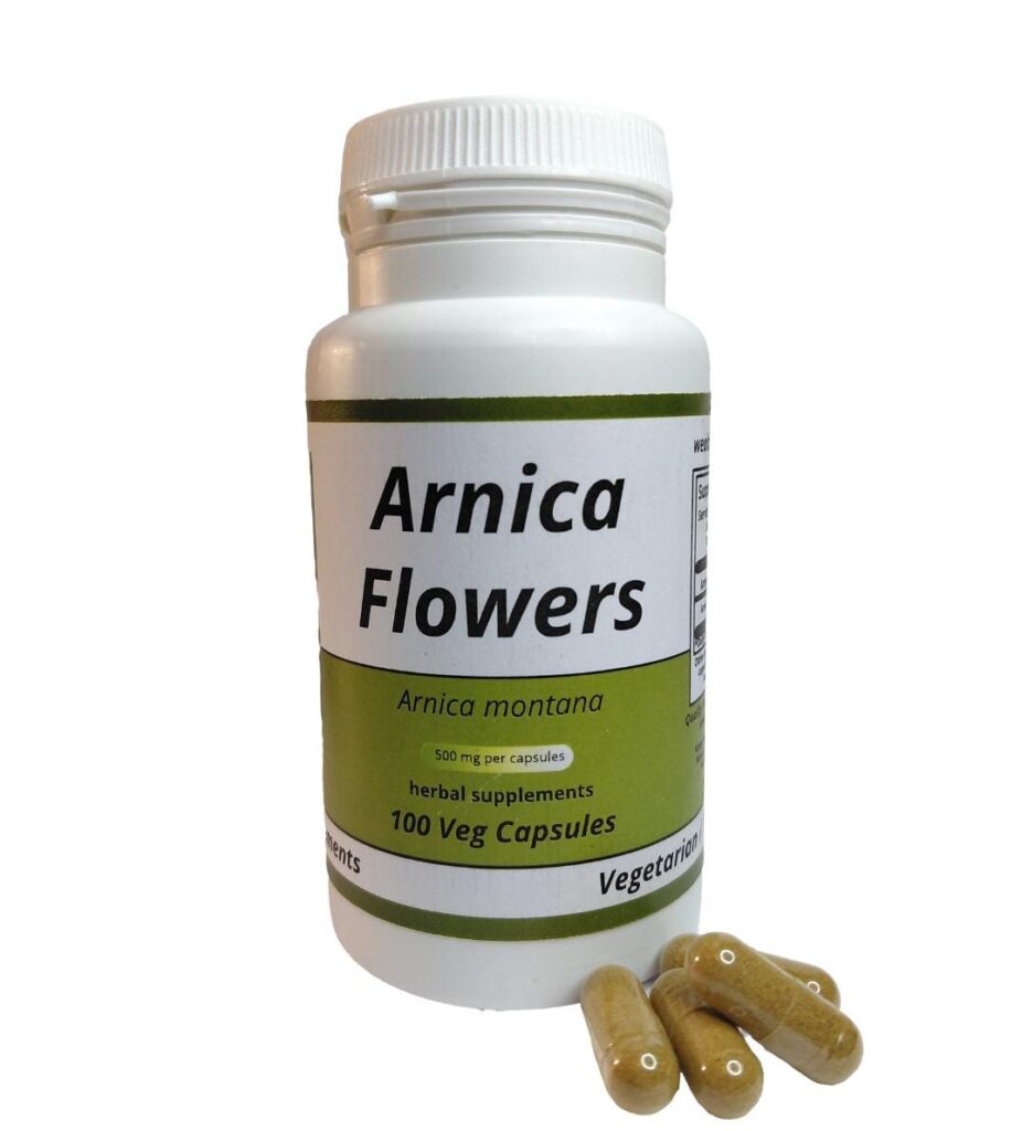 Arnica Flowers (Arnica montana) 500mg vegetarian capsules