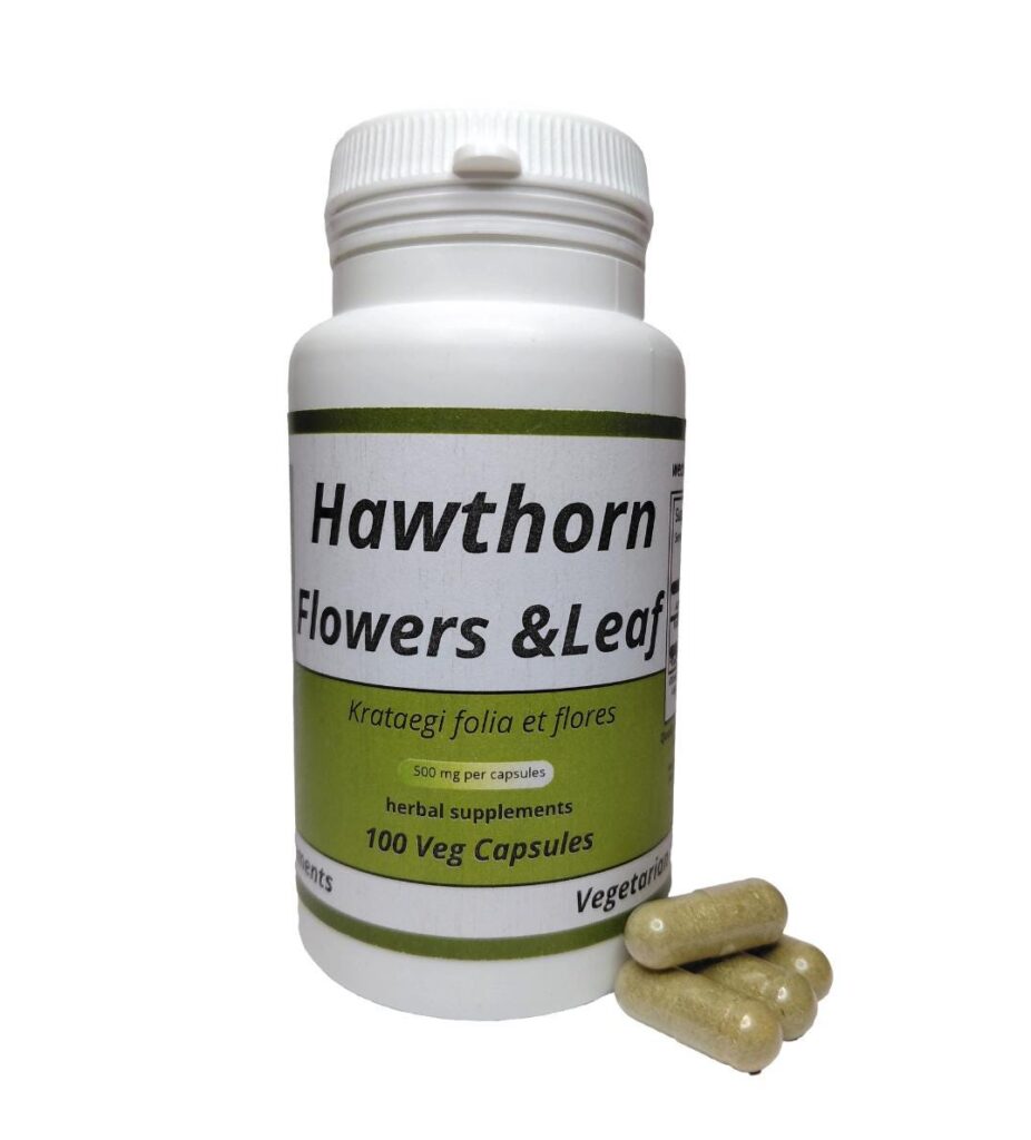 Hawthorn Flowers &Leaf (Krataegi folia et flores) 500mg vegetarian capsules