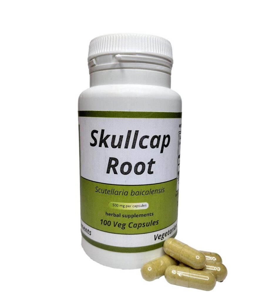 Skullcap Root ( Scutellaria baicalensis ) 500mg vegetarian capsules